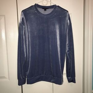 Forever 21 muted blue velvet sweater